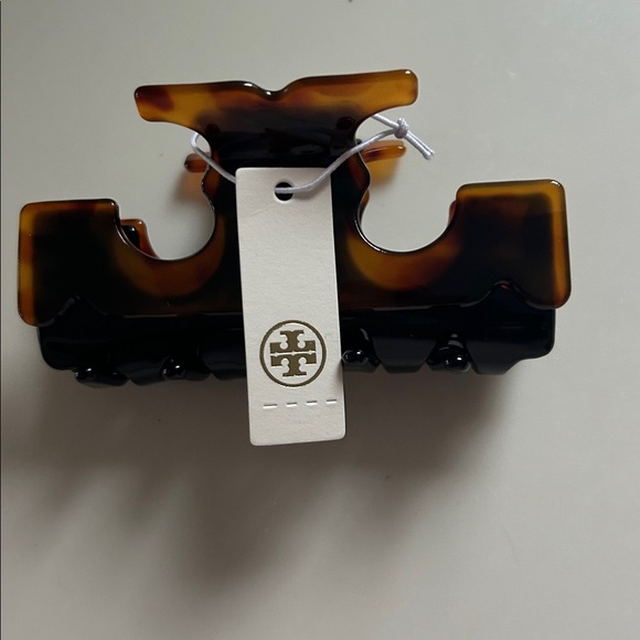 Tory Burch Brown/Black Tortoise Hair Clip NWT Dust Bag Included - Picture 3 of 7